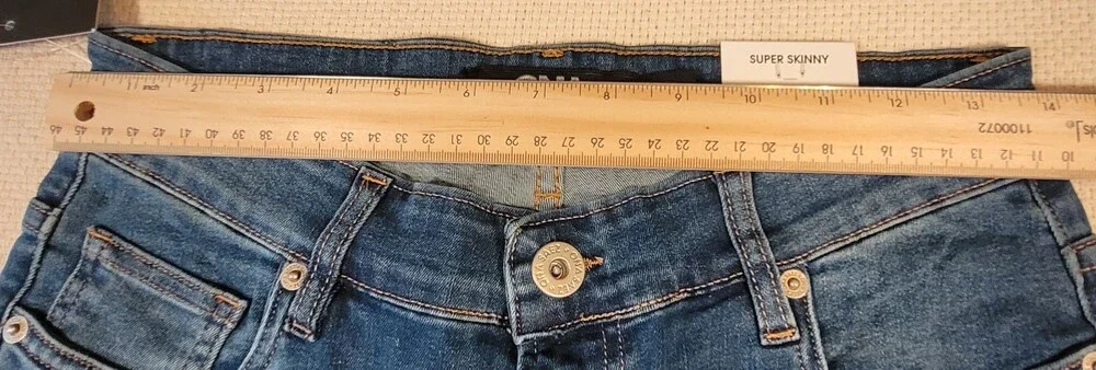 ONA SAEZ Jeans Mens 40/28* Blue Super Skinny Classic Wash Stretch Spray On Denim